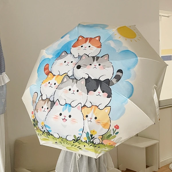 Kawaii Cat Stack Umbrella